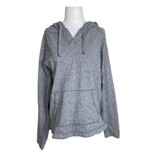 American Eagle Sweater Womens Small Gray Hooded Pullover Casual Front Pocket